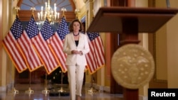 Ketua DPR Amerika Nancy Pelosi di Gedung Capitol, Capitol Hill in Washington, U.S., December 5, 2019. 