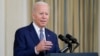 Presiden Amerika Joe Biden berbicara di Gedung Putih, Jumat (3/9). 