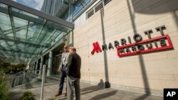 Marriott Marquis hotel di Washington DC (foto: ilustrasi). Marriott menganggap Airbnb telah merebut pangsa kamar hotel mereka.