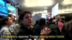 Los-Anjeles aeroportida namoyishlar