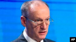 Kremlin Security Council Secretary Nikolai Patrushev says Jan. 15, 2017, Russia is facing increased cyber attacks from abroad.