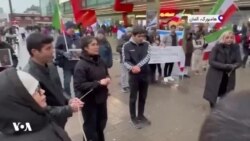 ارسالی شما| پرفورمنس اعتراضی گروهی از ایرانیان در دومین سالگرد اعدام محسن شکاری 