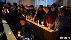 Supporters of the Trinamool Congress (TMC) celebrate the party's victory in the Kolkata Municipal Corporation (KMC) elections, in Kolkata, India.