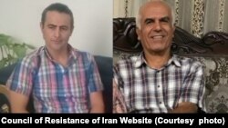 بهروز احسانی و مهدی حسنی، دو هوادار سازمان مجاهدین خلق که به اعدام محکوم شده‌اند.