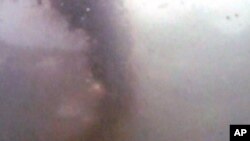 A cloud of oil in the water