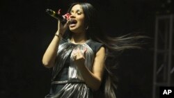 Cardi B performs in concert during the Power 99 Powerhouse at the Wells Fargo Center, Oct. 27, 2017, in Philadelphia. 